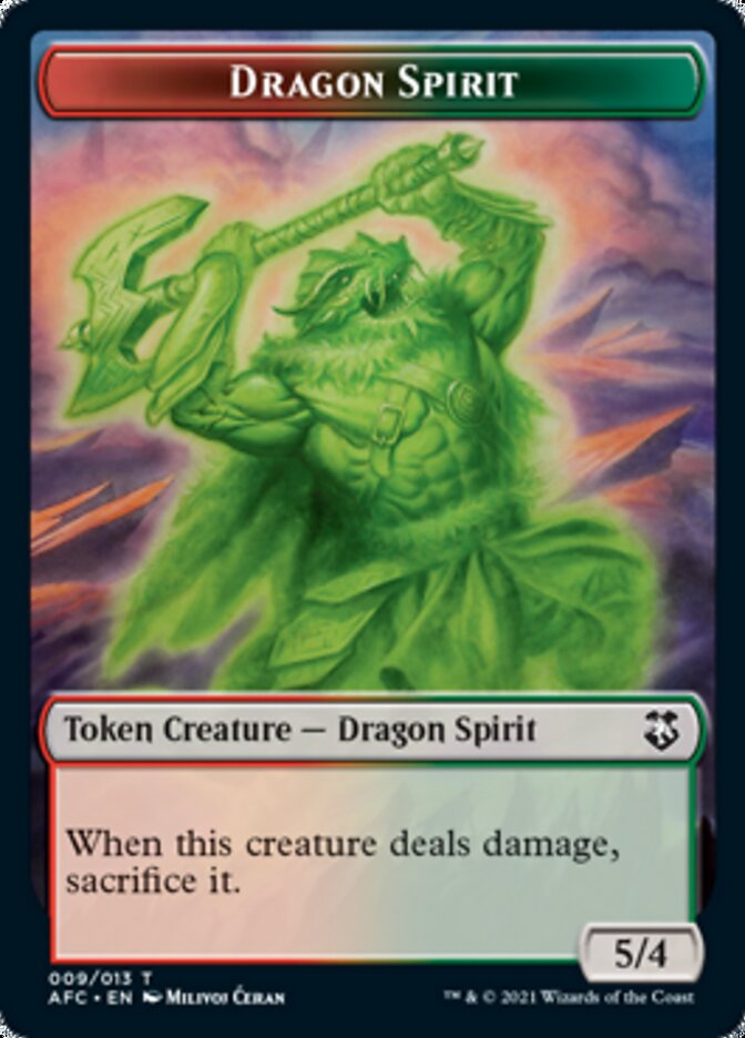 Dragon Spirit // The Monarch Double-Sided Token [Dungeons & Dragons: Adventures in the Forgotten Realms Commander Tokens] Magic: The Gathering