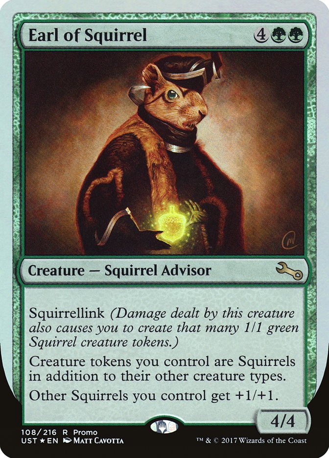 Earl of Squirrel (Draft Weekend) [Unstable Promos] Magic: The Gathering