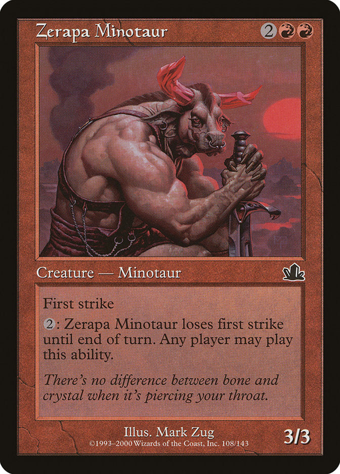 Zerapa Minotaur [Prophecy] Magic: The Gathering