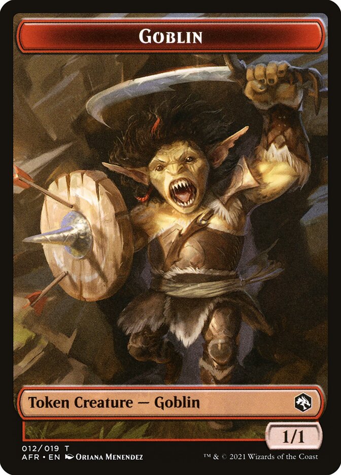 Goblin (012) // Blood (017) Double-Sided Token [Challenger Decks 2022 Tokens] Magic: The Gathering