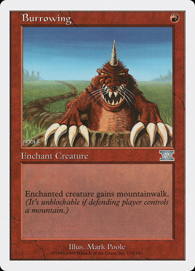 Burrowing [Classic Sixth Edition] Magic: The Gathering