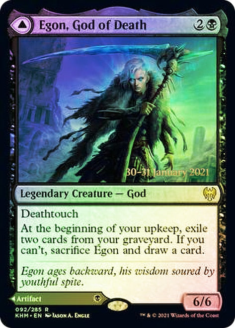 Egon, God of Death // Throne of Death [Kaldheim Prerelease Promos] Magic: The Gathering