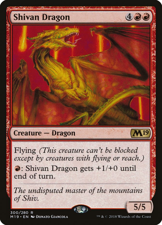 Shivan Dragon [Core Set 2019] Magic: The Gathering