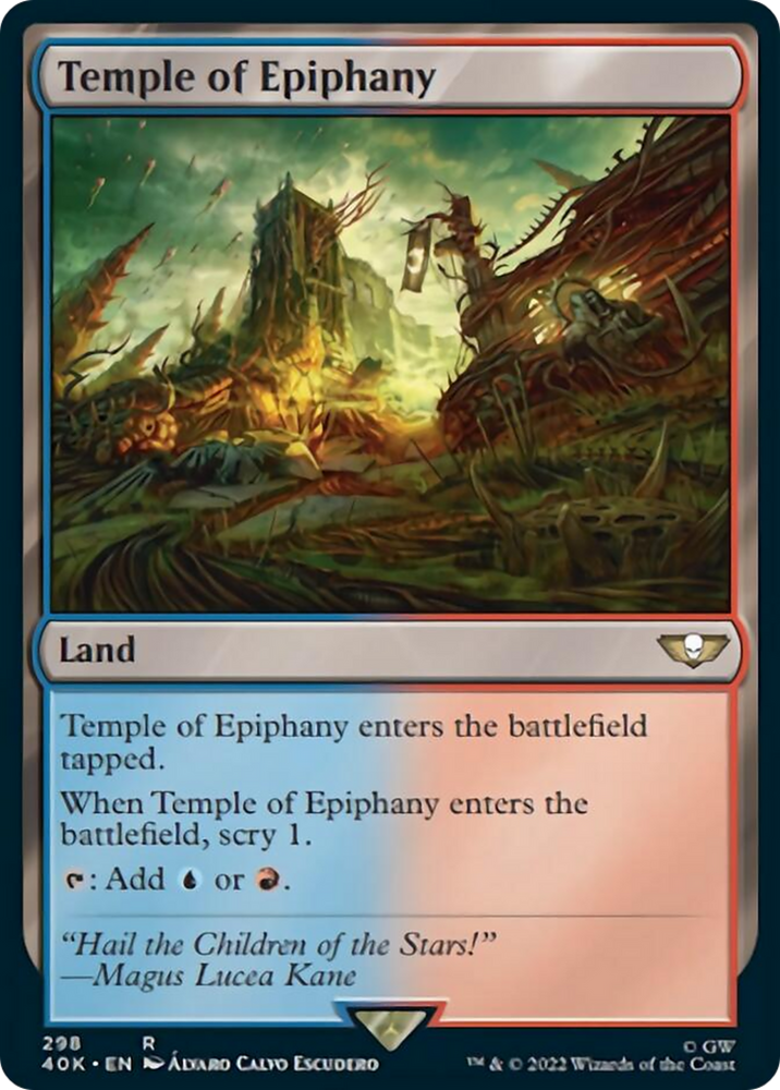 Temple of Epiphany (Surge Foil) [Warhammer 40,000] Magic: The Gathering