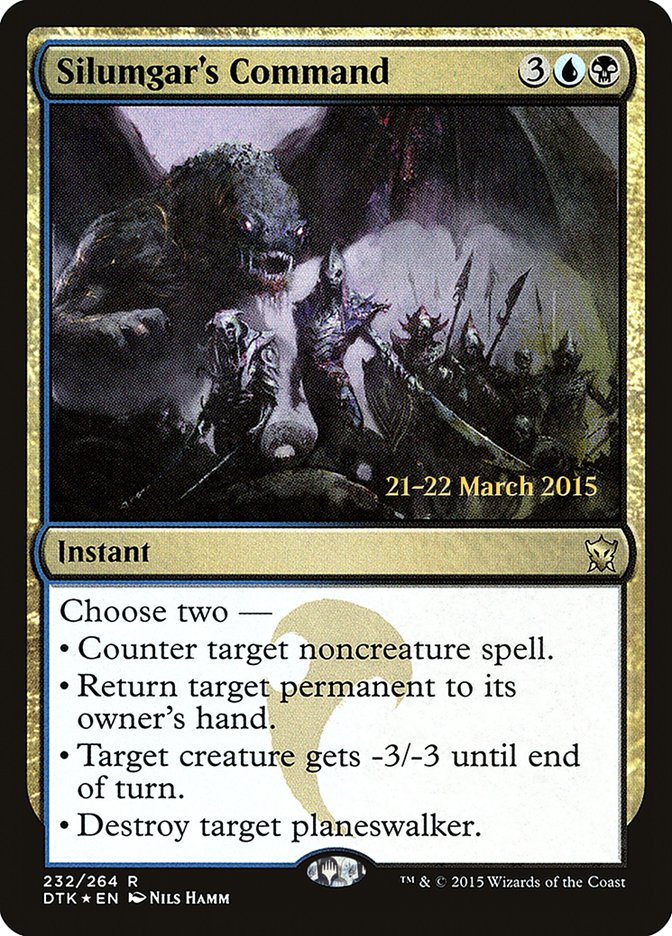 Silumgar's Command [Dragons of Tarkir Prerelease Promos] Magic: The Gathering