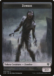Human Soldier (004) // Zombie Double-Sided Token [Commander 2020 Tokens] Magic: The Gathering