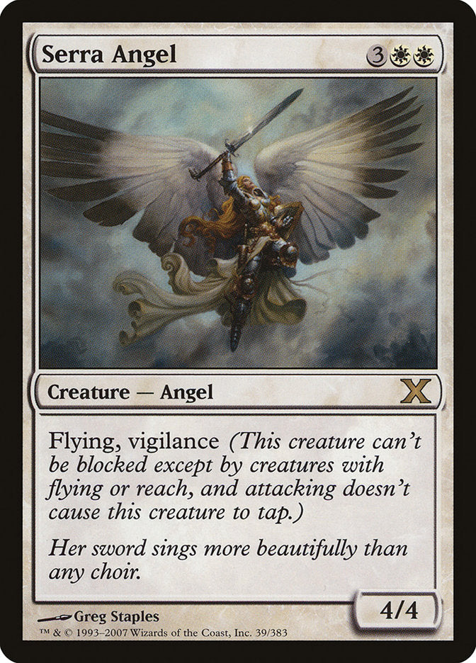 Serra Angel [Tenth Edition] Magic: The Gathering