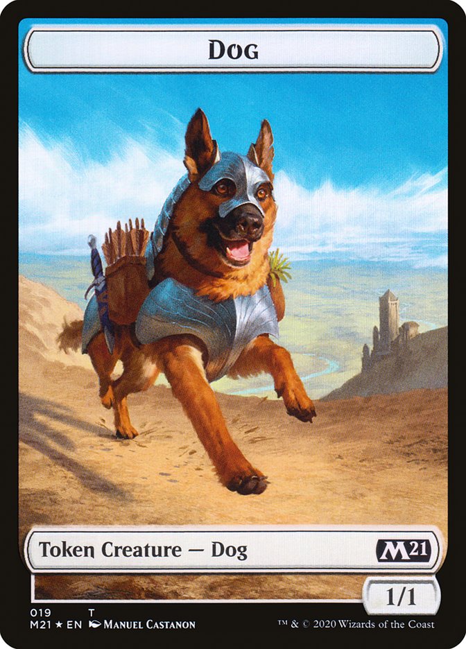 Demon // Dog Double-Sided Token [Core Set 2021 Tokens] Magic: The Gathering