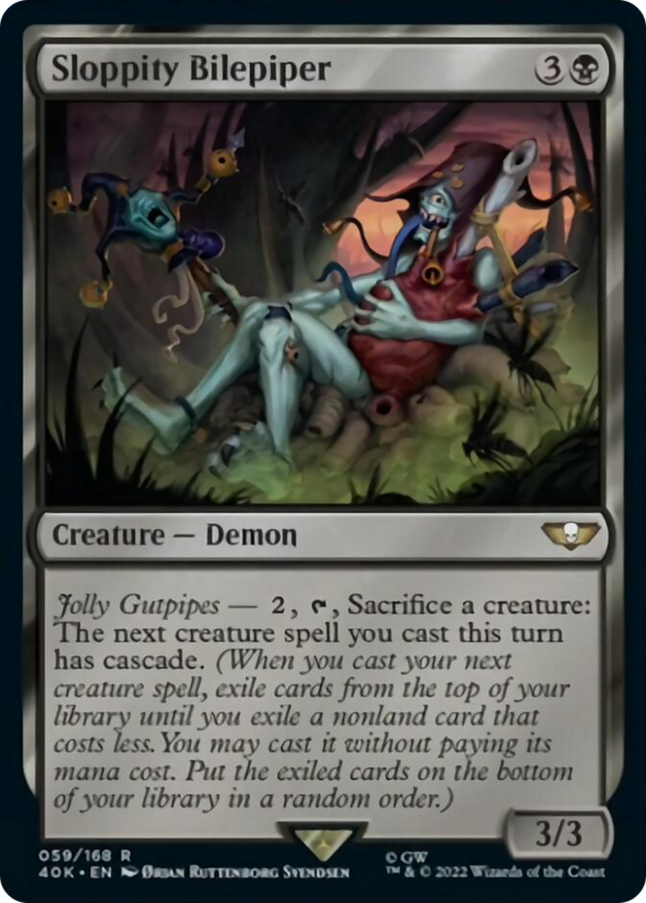 Sloppity Bilepiper (Surge Foil) [Warhammer 40,000] Magic: The Gathering
