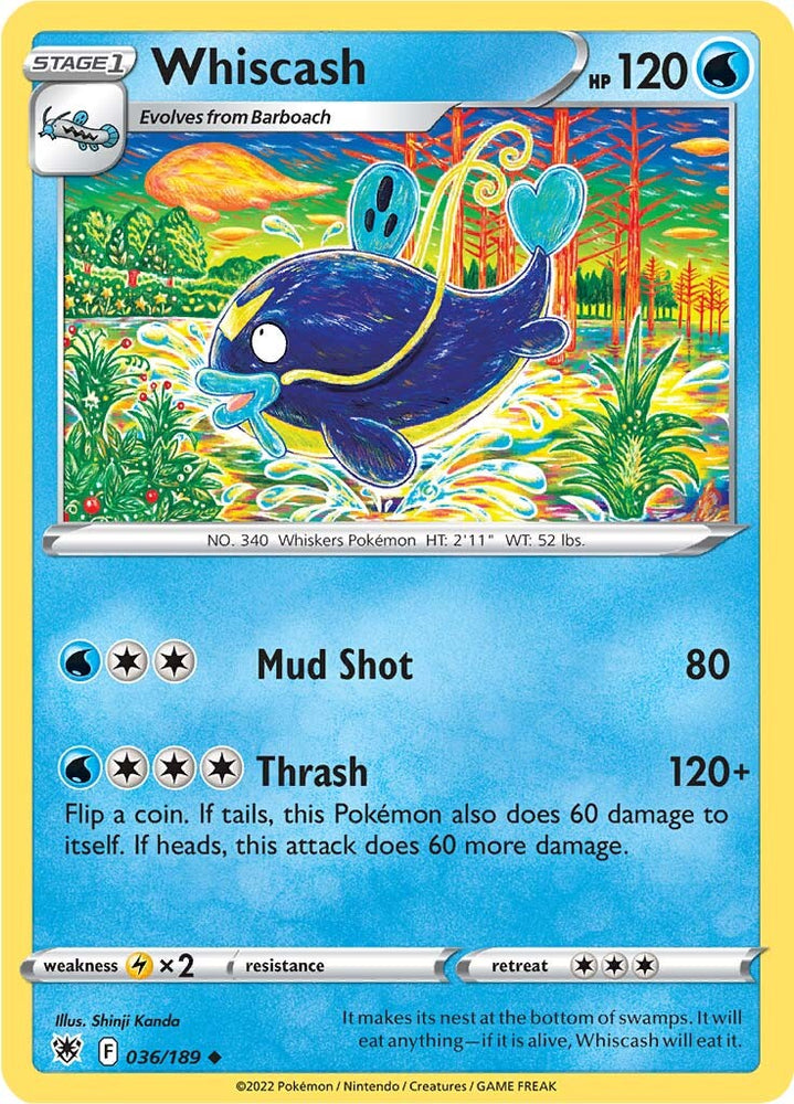 Whiscash (036/189) [Sword & Shield: Astral Radiance] Pokémon