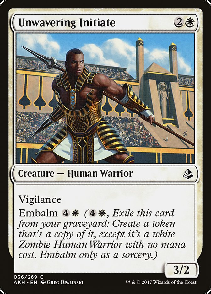 Unwavering Initiate [Amonkhet] Magic: The Gathering