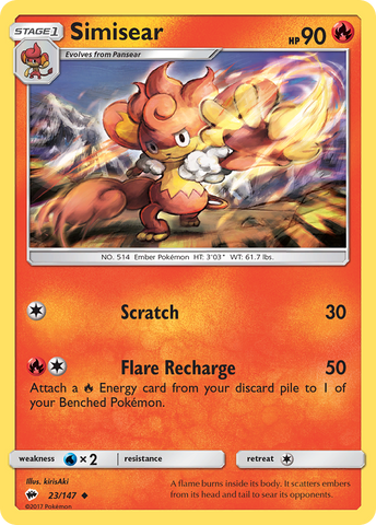 Simisear (23/147) [Sun & Moon: Burning Shadows] Pokémon