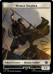 Food (09) // Human Soldier (02) Double-Sided Token [The Lord of the Rings: Tales of Middle-Earth Tokens] Magic: The Gathering