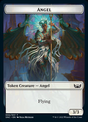 Treasure (015) // Angel Double-Sided Token [Streets of New Capenna Tokens] Magic: The Gathering