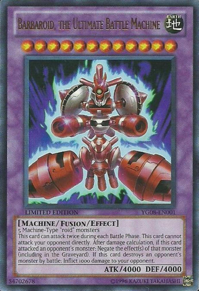 Barbaroid, the Ultimate Battle Machine [YG08-EN001] Ultra Rare Yu-Gi-Oh!