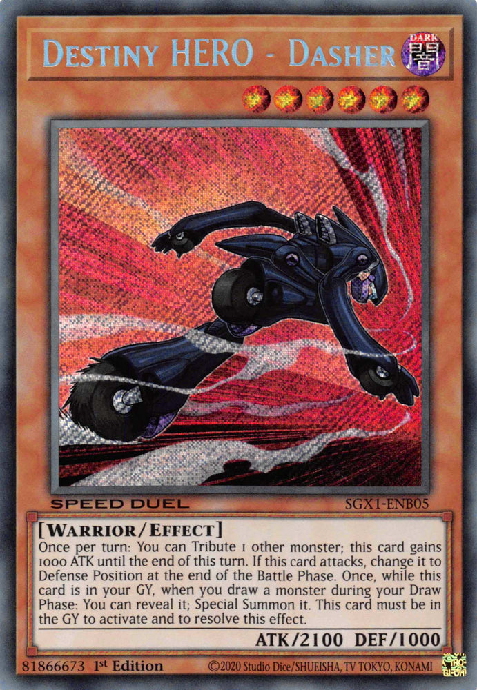 Destiny HERO - Dasher [SGX1-ENB05] Secret Rare Yu-Gi-Oh!