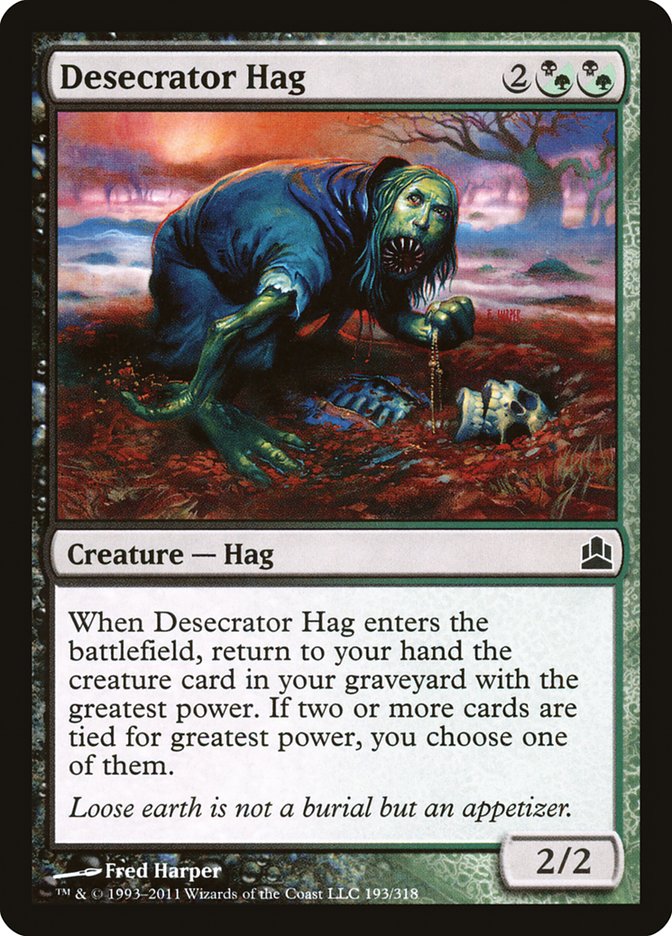 Desecrator Hag [Commander 2011] Magic: The Gathering