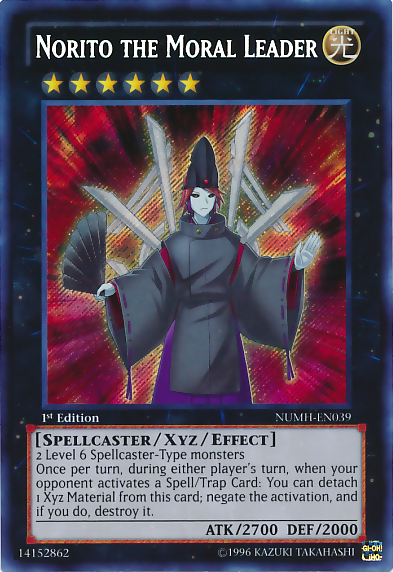 Norito the Moral Leader [NUMH-EN039] Secret Rare Yu-Gi-Oh!