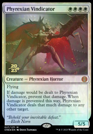 Phyrexian Vindicator [Phyrexia: All Will Be One Prerelease Promos] Magic: The Gathering