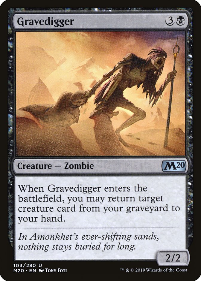 Gravedigger [Core Set 2020] Magic: The Gathering