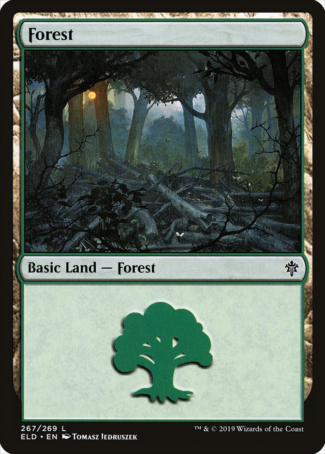 Forest (267) [Throne of Eldraine] Magic: The Gathering