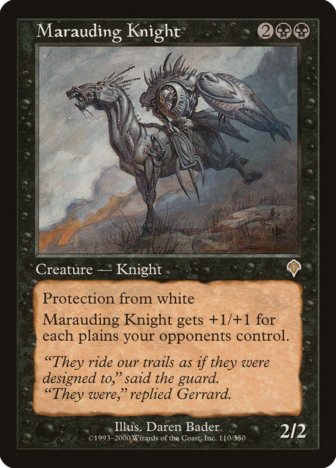 Marauding Knight [Invasion] Magic: The Gathering