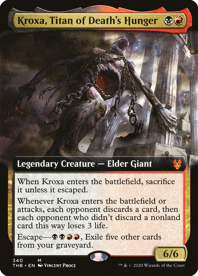 Kroxa, Titan of Death's Hunger (Extended Art) [Theros Beyond Death] Magic: The Gathering