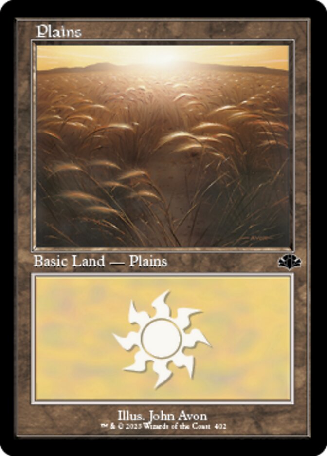 Plains (402) (Retro) [Dominaria Remastered] Magic: The Gathering