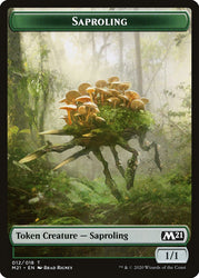Bird // Saproling Double-Sided Token [Core Set 2021 Tokens] Magic: The Gathering