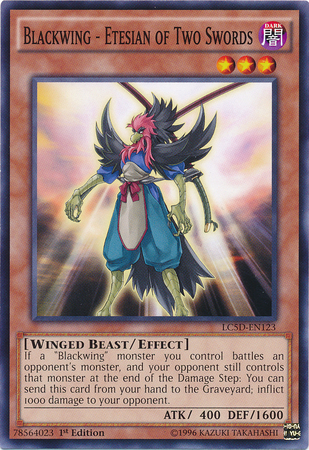 Blackwing - Etesian of Two Swords [LC5D-EN123] Common Yu-Gi-Oh!