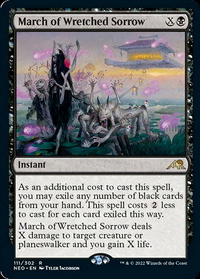 March of Wretched Sorrow (Promo Pack) [Kamigawa: Neon Dynasty Promos] Magic: The Gathering