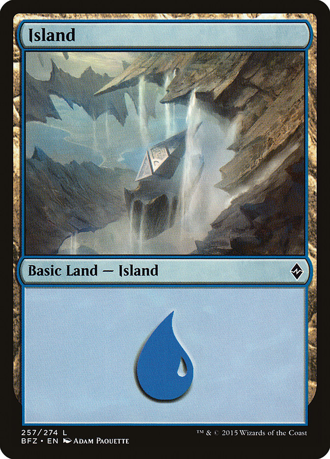 Island (257a) [Battle for Zendikar] Magic: The Gathering