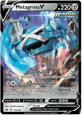 Metagross V (112/198) [Sword & Shield: Chilling Reign] Pokémon