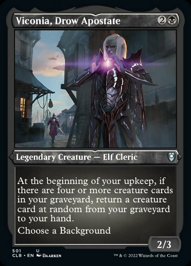 Viconia, Drow Apostate (Foil Etched) [Commander Legends: Battle for Baldur's Gate] Magic: The Gathering