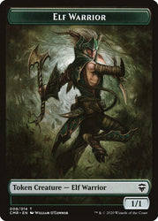 Elf Warrior // The Monarch Double-Sided Token [Commander Legends Tokens] Magic: The Gathering