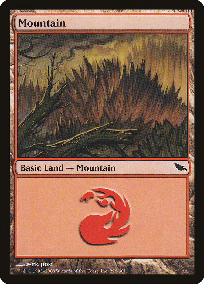 Mountain (296) [Shadowmoor] Magic: The Gathering