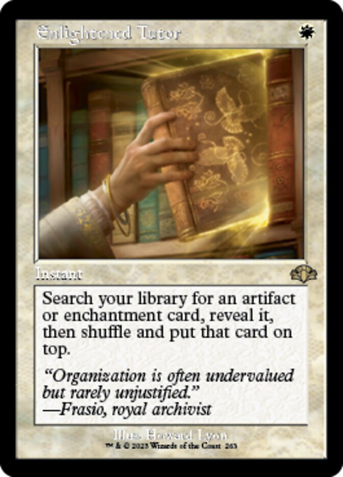 Enlightened Tutor (Retro) [Dominaria Remastered] Magic: The Gathering