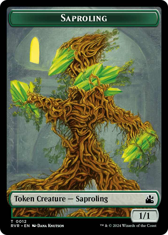 Saproling // Beast Double-Sided Token [Ravnica Remastered Tokens] Magic: The Gathering