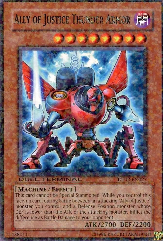Ally of Justice Thunder Armor [DT02-EN027] Rare Yu-Gi-Oh!