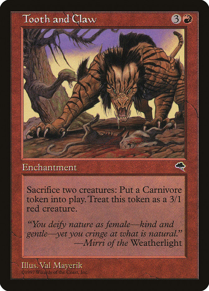 Tooth and Claw [Tempest] Magic: The Gathering