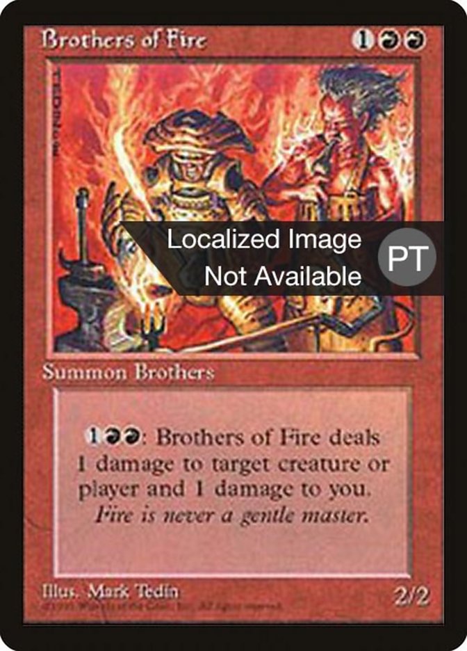 Brothers of Fire [Fourth Edition (Foreign Black Border)] Magic: The Gathering