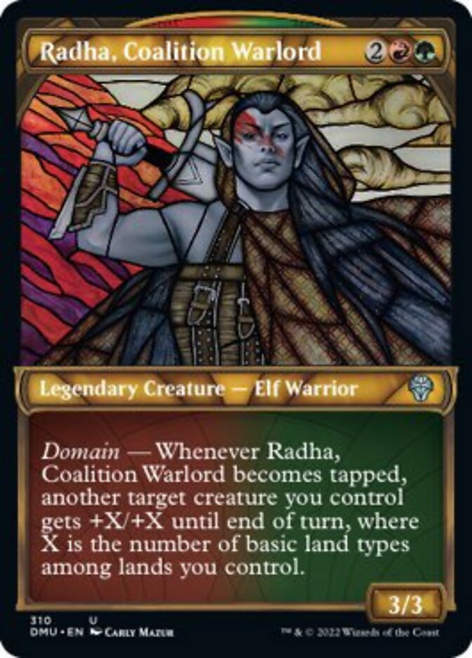 Radha, Coalition Warlord (Showcase) [Dominaria United] Magic: The Gathering