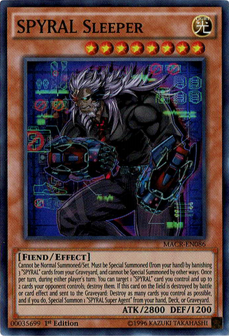 SPYRAL Sleeper [MACR-EN086] Super Rare Yu-Gi-Oh!