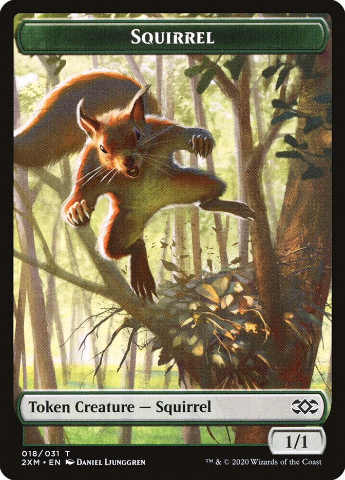 Soldier // Squirrel Double-Sided Token [Double Masters Tokens] Magic: The Gathering