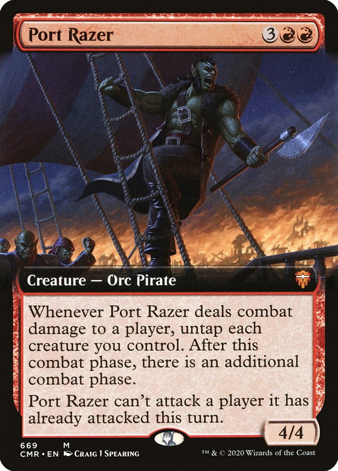 Port Razer (Extended Art) [Commander Legends] Magic: The Gathering