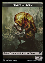 Phyrexian Mite (011) // Phyrexian Germ Double-Sided Token [Phyrexia: All Will Be One Commander Tokens] Magic: The Gathering