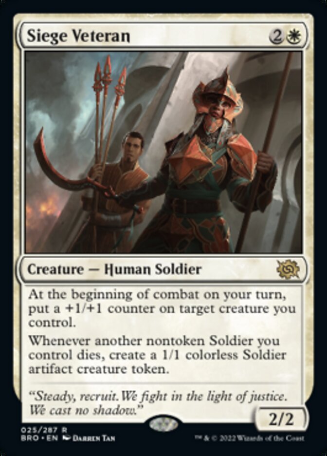 Siege Veteran [The Brothers' War] Magic: The Gathering