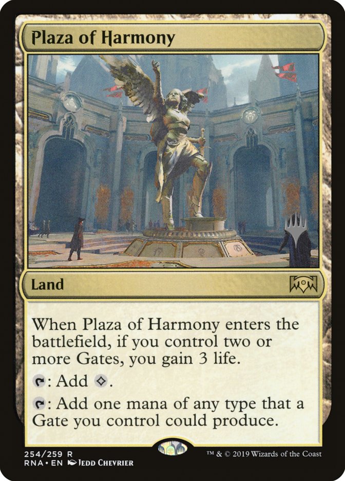 Plaza of Harmony (Promo Pack) [Ravnica Allegiance Promos] Magic: The Gathering