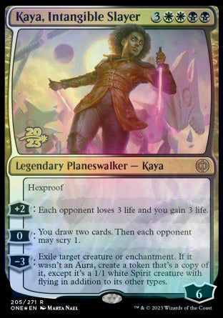 Kaya, Intangible Slayer [Phyrexia: All Will Be One Prerelease Promos] Magic: The Gathering