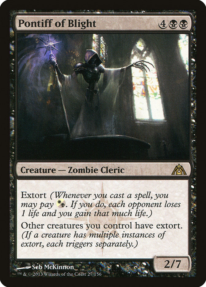 Pontiff of Blight [Dragon's Maze] Magic: The Gathering